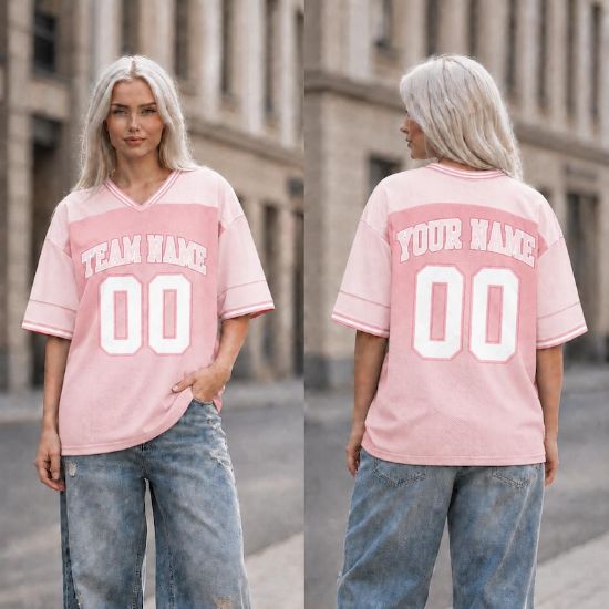 Custom Football Jersey Shirt, Personalized Team Name Jersey, Game Day Oversized Tee, Custom Name Number Shirt, Sports Fan Football Jersey