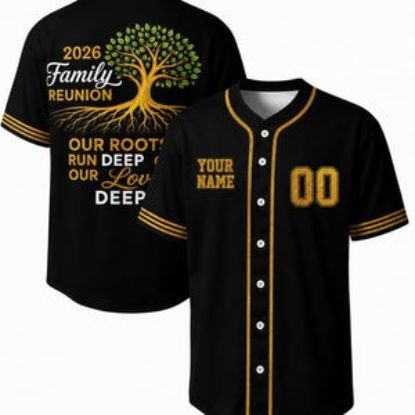 2026 Family Reunion Baseball Jersey, Custom Family Reunion Shirt, Personalized Name Number Jersey, Our Roots Run Deep Family Gathering Tee
