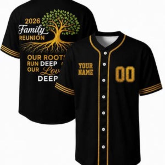 2026 Family Reunion Baseball Jersey, Custom Family Reunion Shirt, Personalized Name Number Jersey, Our Roots Run Deep Family Gathering Tee
