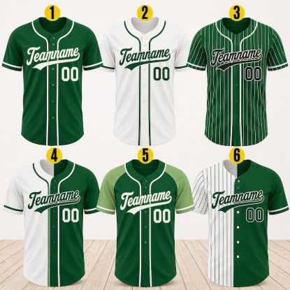 Custom Green Baseball Jersey, Personalized Name Number Shirt, Team Uniform, Baseball Style Shirt Gift, Team Baseball Matching Green Shirt