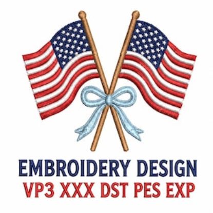 American Flag Embroidery Design File, Patriotic USA Machine Embroidery Pattern, Digital Download, 4th July Embroidery Design 250 Years USA
