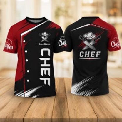 Custom Chef Jersey Shirt, Personalized Chef Team Shirt, Cooking Uniform Tee, Chef Name Shirt, Culinary Gift for Men Women, Cheft Gift