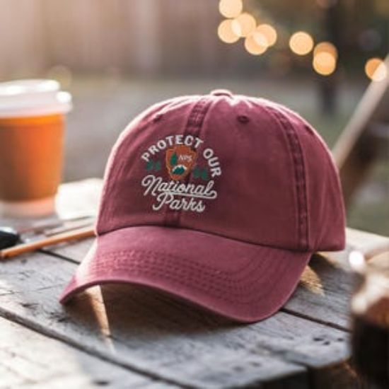 Embroidered Protect Our National Parks Pigment Dyed Hat, Retro National Park Conservation Hat, Unisex Eco-Friendly Hat